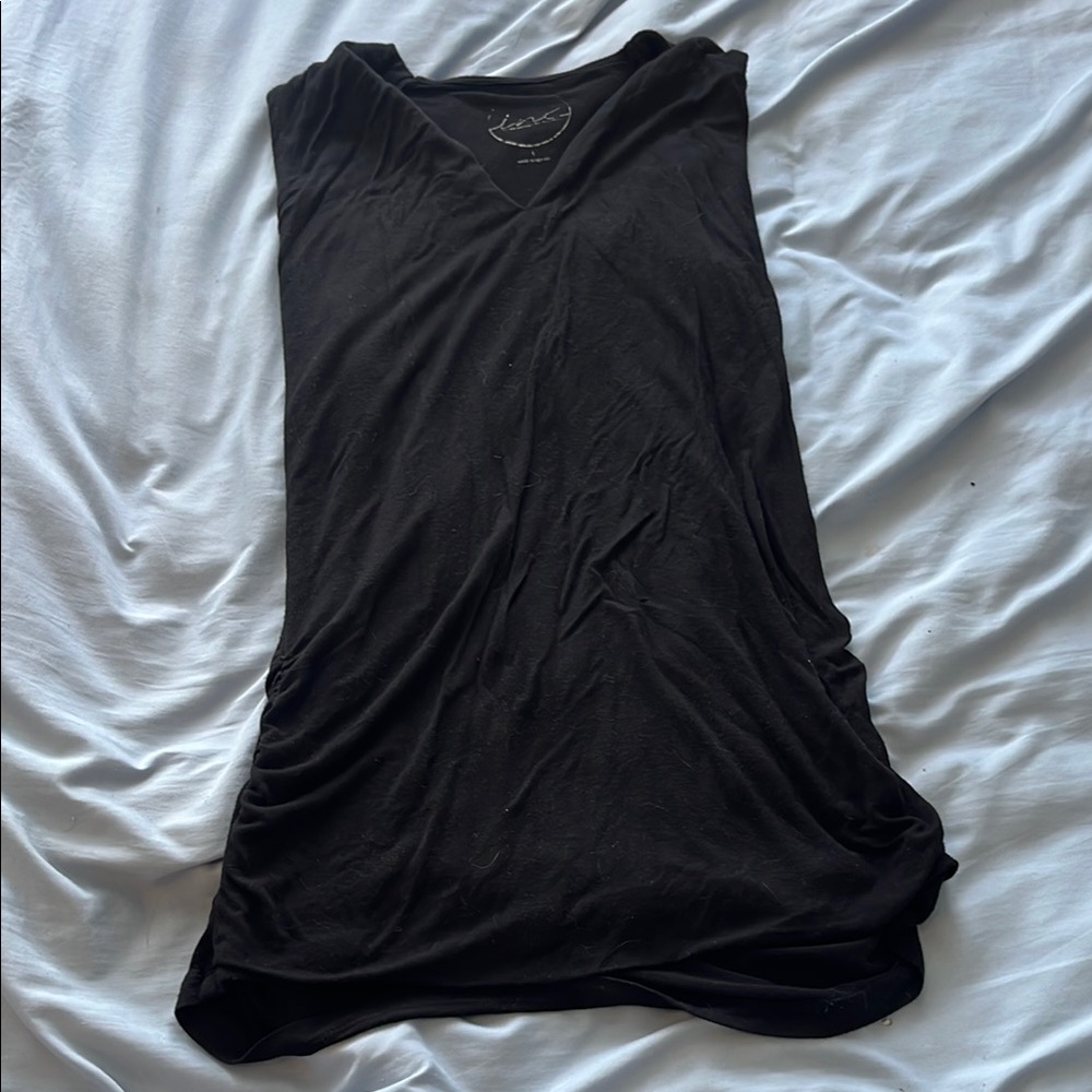 Lucky Brand Black Asymmetrical Sleeveless Tank Top